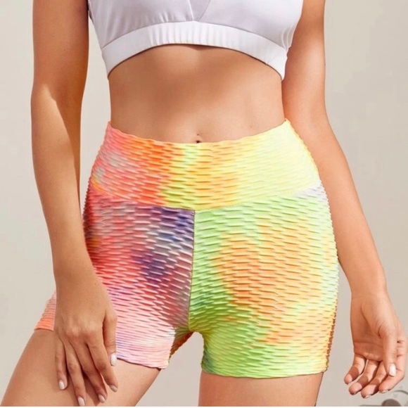 NWT Tie dye runched high waisted spandex - Picture 5 of 8